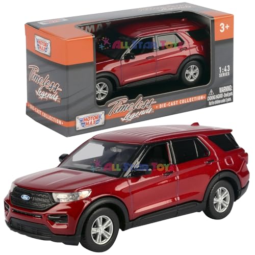 Motormax Ford Explorer Rapid Red 1:43 Diecast 4.5 in miniatura 1