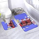 U-förmige Toilettenbodenmatte, dickes und bequemes Fußgefühl, bodennah, feuchtigkeitsabweisend, dauerhaft wasserabsorbierend, nicht leicht zu verformen, rutschfest mit Kunststoffboden und ohne Bodenbeschädigung. Leicht zu reinigen, zu pflegen, Schmutz abzuschütteln, umweltfreundlich und langlebig.