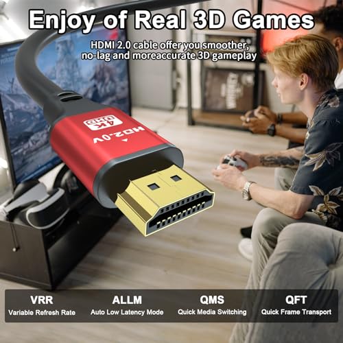 jojobnj 4K HDMI Cable 30m, High Speed HDMI 2.0 Cord 4K@60Hz 18Gbps, Ultra HD,Ethernet Audio Return,Video 4K,1080p,3D,Arc - Image 4