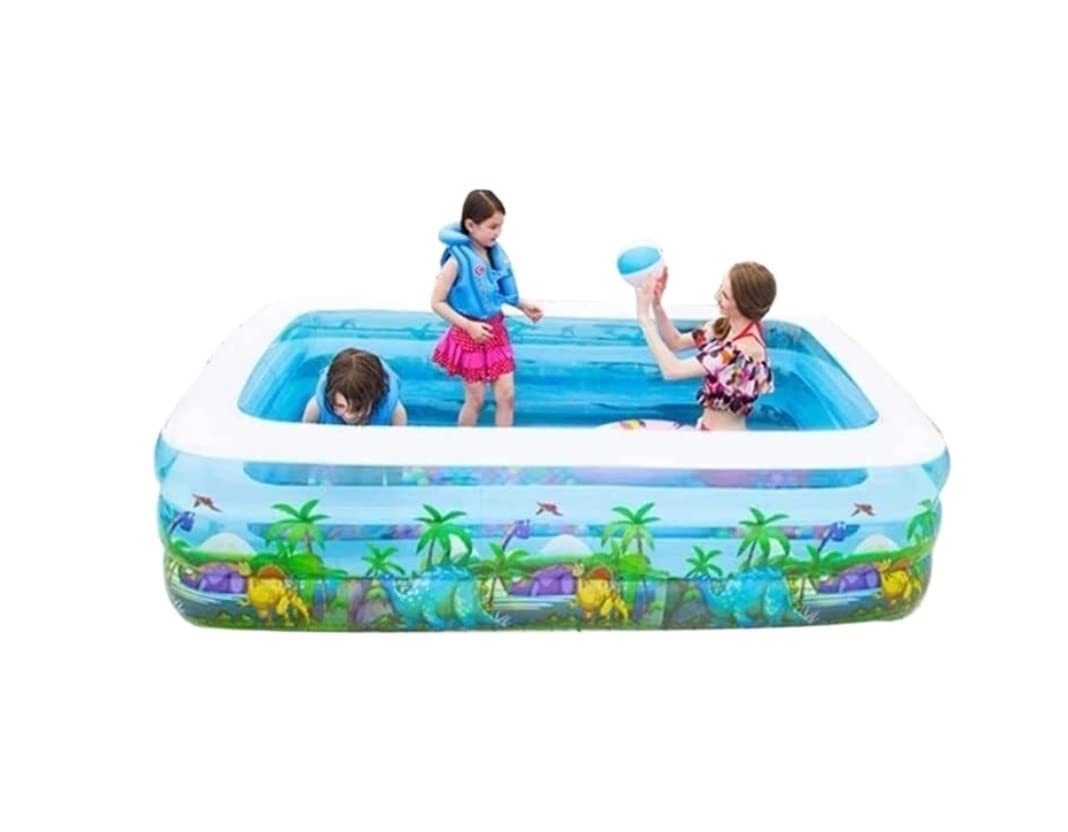 Piscina Gonfiabile Piscina Per Famiglie Piscina Gonfiabile Addensata Family Lounge Piscina Fuori Terra Piscina Gonfiabile Rettangolare Festa estiva sull'acqua ( Color : Blue , Size : 260x170x55cm )