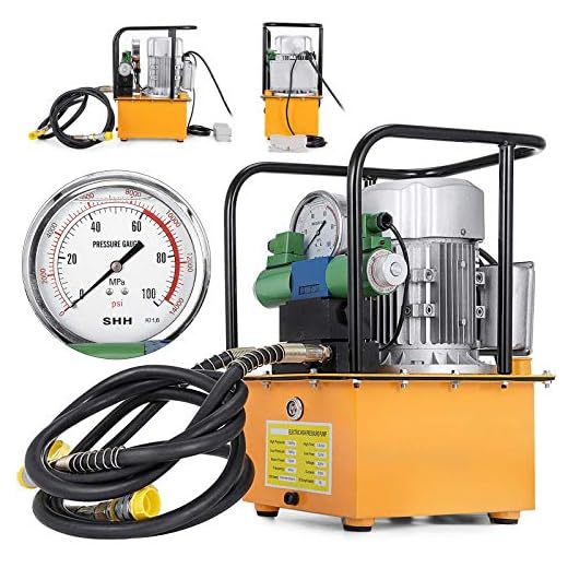 Happybuy 10152 PSI Hydraulic Electric Pump 750W Double Acting Hydraulic Driven Pump 110V 7L Solenoid Pedal Hydraulic Power Pack Cylinder Hydraulic Pump