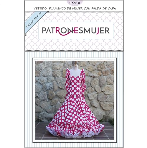 Patrón De Costura Vestido Flamenco De Mujer Con Falda De Capa. Instrucciones Para Hacerlo Tú Misma. Tutorial En Vídeo Para Ayudarte A Realizarlo. Talla 36 A La 52. Patrón Multitalla En Papel. Patrón De Costura Vestido Flamenco De Mujer Con Falda De Capa. Instrucciones Para Hacerlo Tú Misma. Tutorial En Vídeo Para Ayudarte A Realizarlo. Talla 36 A La 52. Patrón Multitalla En Papel.