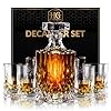 Luxury Gift For Men – Whiskey Decanter Set For Beloved Husband Or Dad Birthday Gift – 4 Whiskey Glasses And Decanter Set Is a Great Gift Idea for Whisky, Bourbon, or Scotch lovers