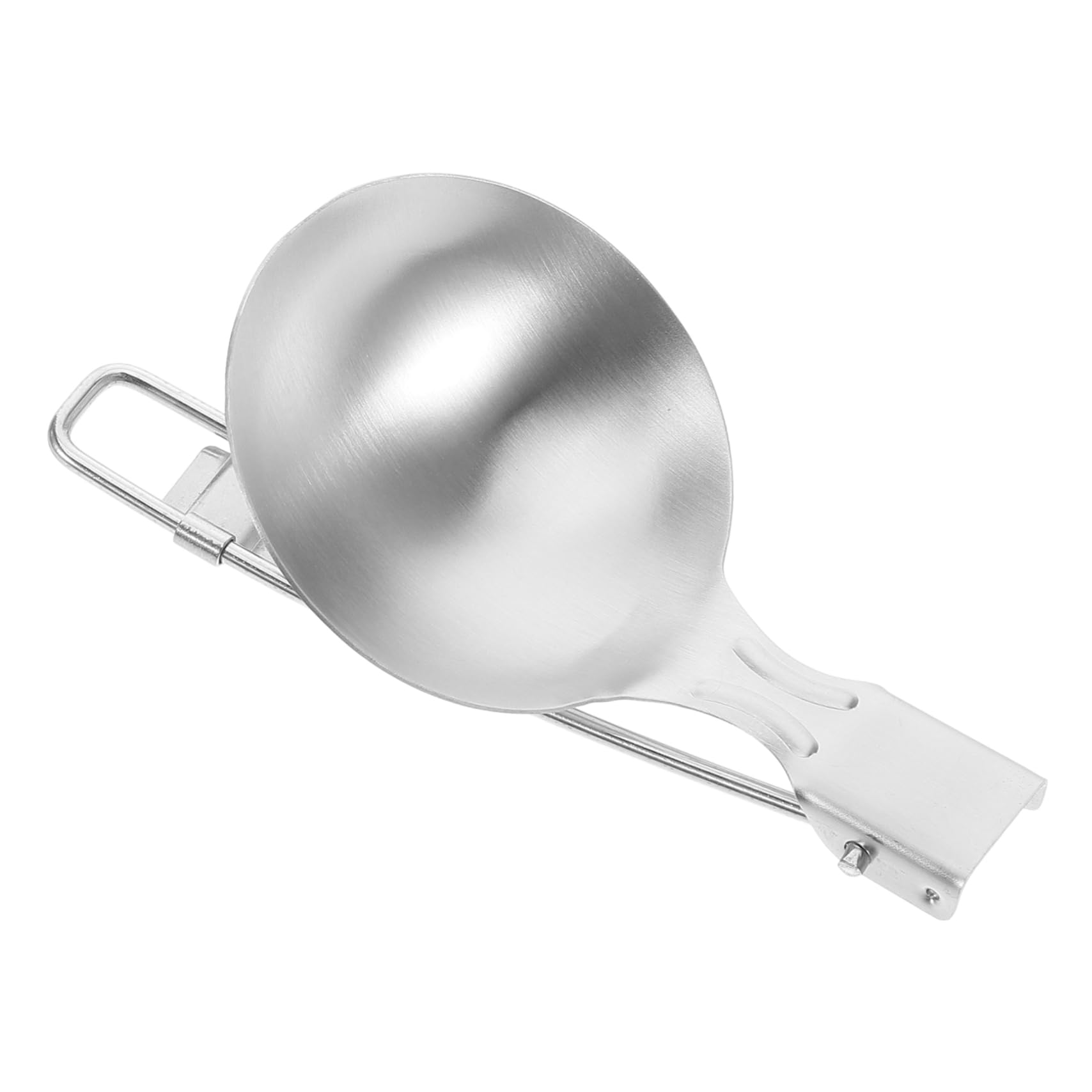 Sosoport Outdoor Cooking Spoon Stainless Steel Camping Utensils Foldable Silverware Set Compact and Easy to Clean for Camping Hiking