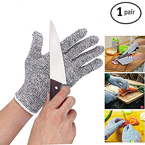 Cut Resistant Work Gloves ,SheShy Kitchen Glove Comfort-Fit Food Grade 5 Cut Protection Level Satety Use for Cutting and Slicing