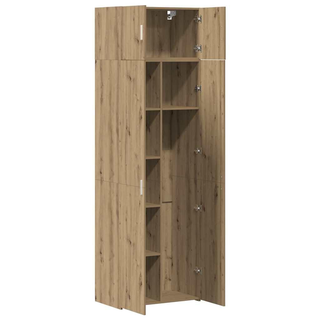 Aufbewahrungsschrank 3-TLG. Artisan-Eiche 70x42,5x185 cm
