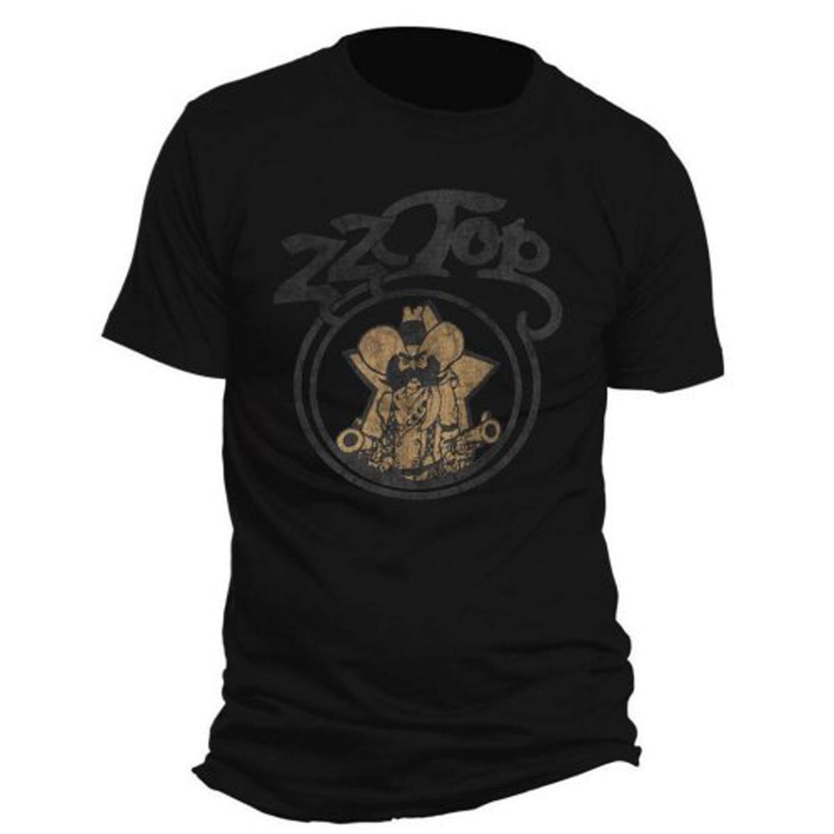 ZZ Top Outlaw Village Cotton T-Shirt Black Small 100% Ringspun Cotton Logo Printed