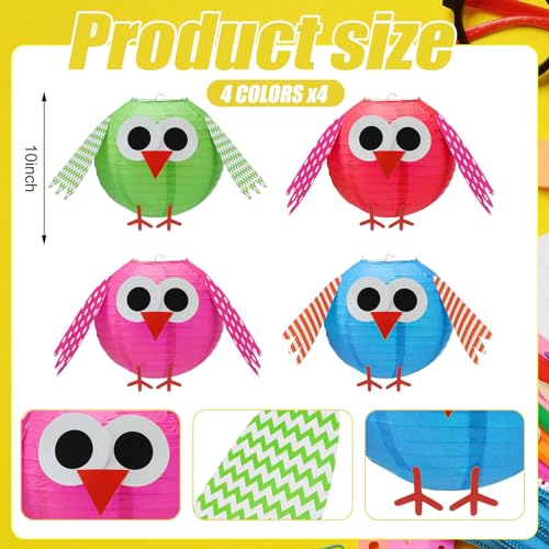 Image of Retisee 4 Pcs Back to School Classroom Decorations Owl Decor Paper Lanterns | 10 Inch Colorful Owl Ceiling Decorations, Welcome First Day of School Hanging Decor, for Kindergarten Preschool Teacher