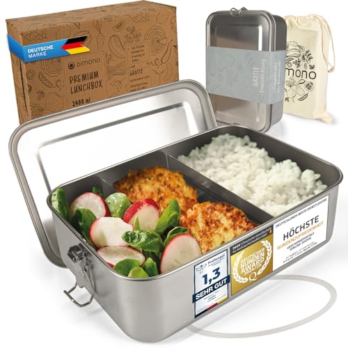 Dimono® Lunchbox Brotdose 2400ml Auslaufsichere Bento-Box Brotzeit-Dose...