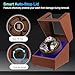 Anyasun Watch Winder for Automatic Watches,3 Watch Winder with LED Light and 4 Modes,Automatic Watch Winder Box with Super Quiet Motor,Watch Shark for Man and Women,USB Type C (Brown)