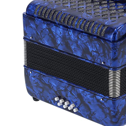 TOPINCN Accordéon Professionnel 22 Touches 8 Basses avec Bouton Confortable pour Débutants, pour les Niveaux de Test, Pour les enfants mesurant entre 110 et 140 cm ou les débutants