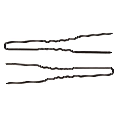 Miniatura 2 de Marilyn Faye's Horquillas arrugadas en forma de U (juego de 12) (3 pulgadas, negro)