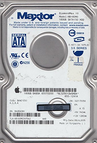 Disque Maxtor 160GB SATA pour sauver vos données PC Code BANC1E50 KGBA