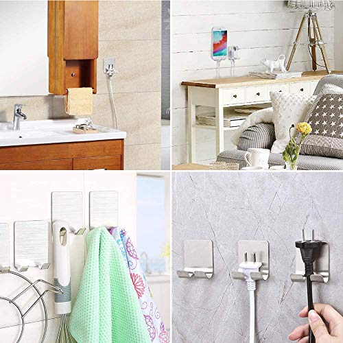 Luckyiren RH-4 Deluxe Razor Holder For Shower-Hook Hanger Stand(4 Pack)Adhesive Stainless Steel Heavy Duty Utility Storage Hook,Shower Hook For Razor Bathroom Kitchen Organizer For Shaver Plug Robe Towel Loofah Coat thumb #5