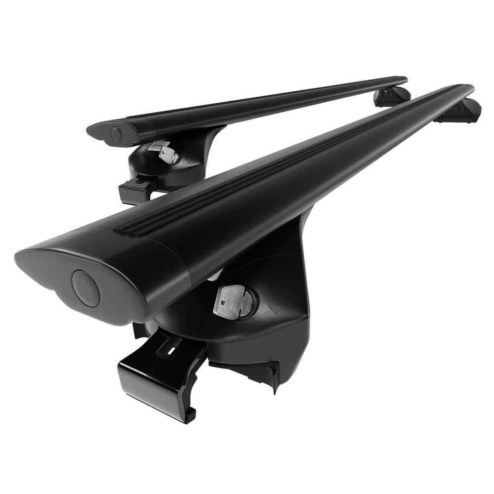 Mossa Barras de Techo ALU aptas para VW Sharan II 2010-2022 Negro DBo | Furgoneta - railing