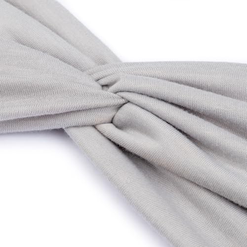 Image of DRESHOW 4 Pack Turban Headbands for Women Wide Vintage Head Wraps Knotted Cute Hair Band Accessories