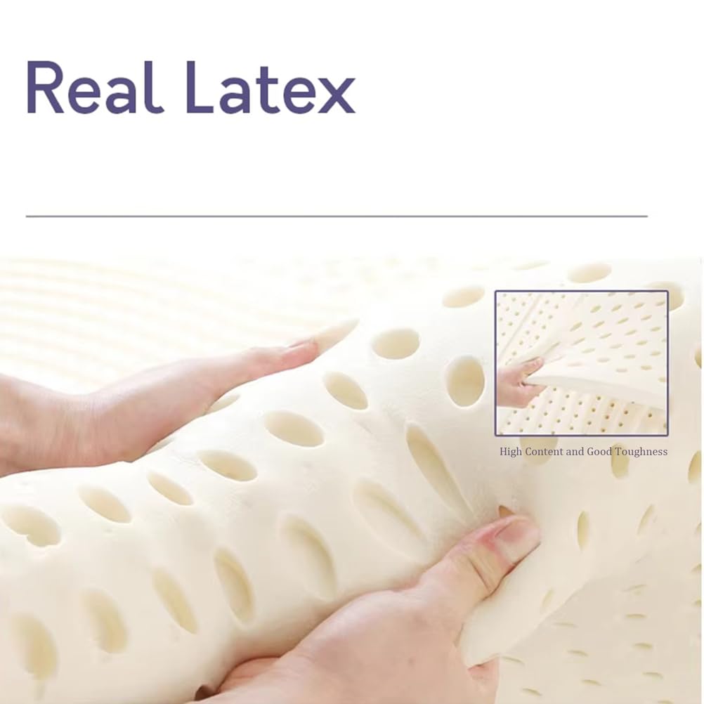 Materasso antidecubito in lattice naturale, spessore 10 cm, sollievo dalla pressione su entrambi i lati, supporto per dolori alle spalle e alla schiena, soluzione confortevole 200 x 220 cm
