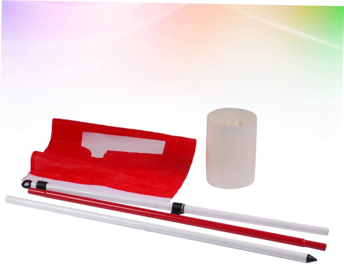 HANABASS Flag Stick Practice Pole Set Section Golf Flagpole Hole Cup for Backyard Putting Green Training