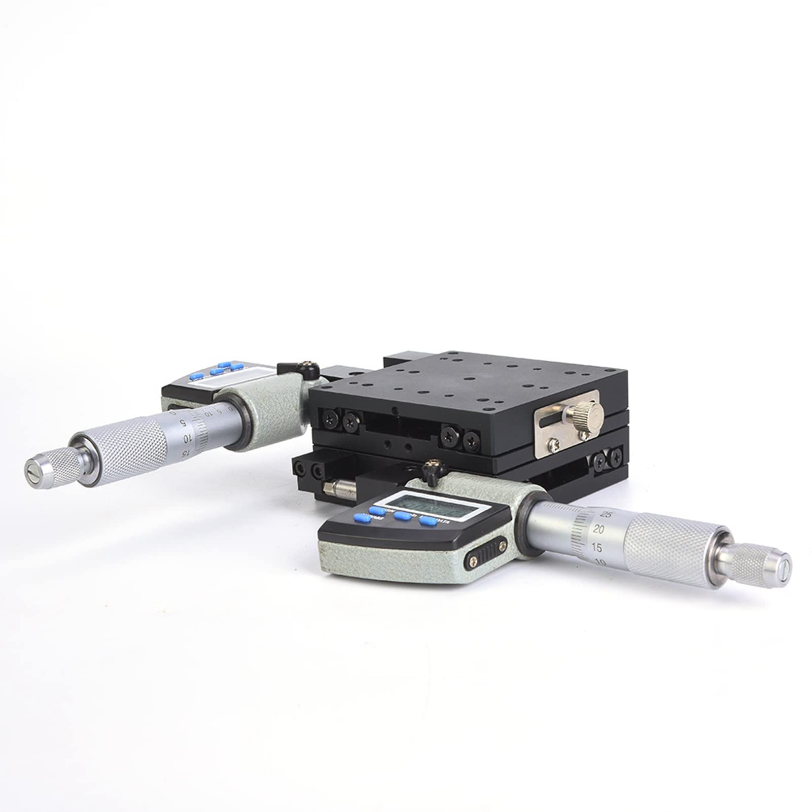 XY-Mikrometer-Plattform, Mikrometer-Mikrometer-Plattform, Mikrometer-Tisch, 3,15 X 3,15 Zoll, Digitalanzeige, Kreuzrollentyp, Lineare Tischplattform, Einstellgenauigkeit 0,002 Mm