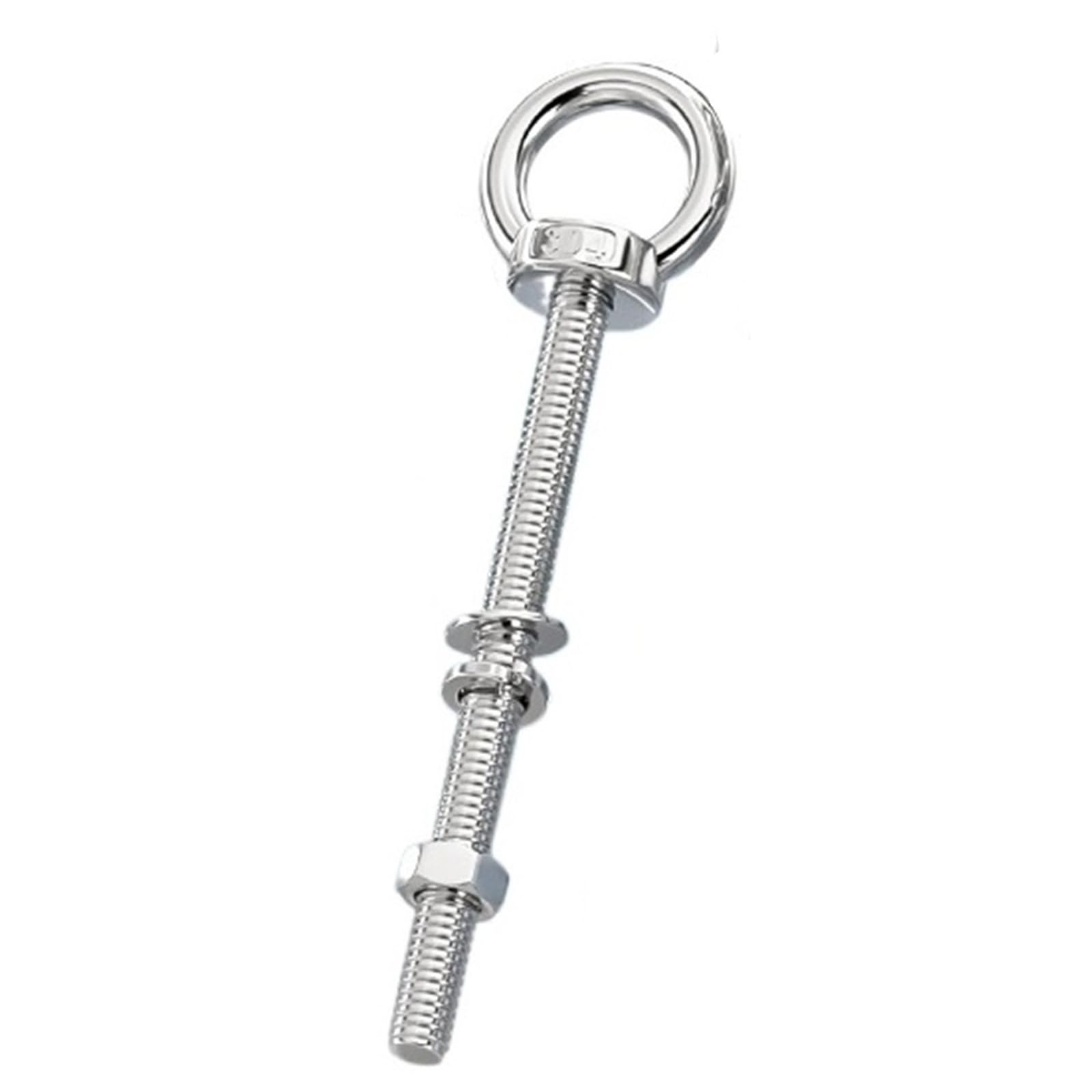 M12 x 30-500mm Lifting Eye Bolts, with Full Nuts and Washer, Stainless Steel Heavy Duty Eye Bolt for Hanging Items(1pack,M12*30)