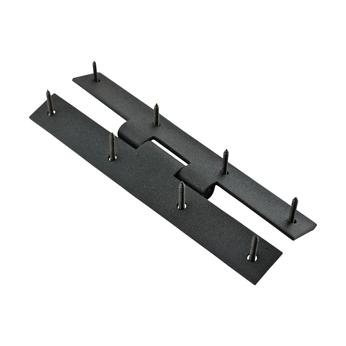 Renovator's Supply - Bisagras para puerta de hierro forjado (4 unidades, montaje al ras en H, diseño rústico colonial de 17,78 cm), color negro
