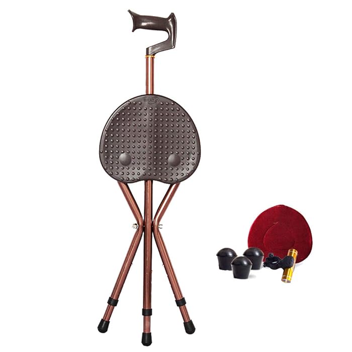 Buy BSROZKI Heavy Duty Walking Cane with Folding Seat 440 lbs Capacity