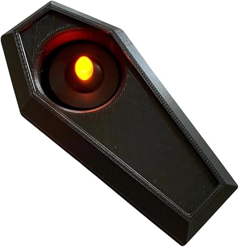 Mini Coffin Tea Light Candle Holder 3D Printed Black Purple Red - Funeral Box Basket Small Candle Tealite Burner (Black)