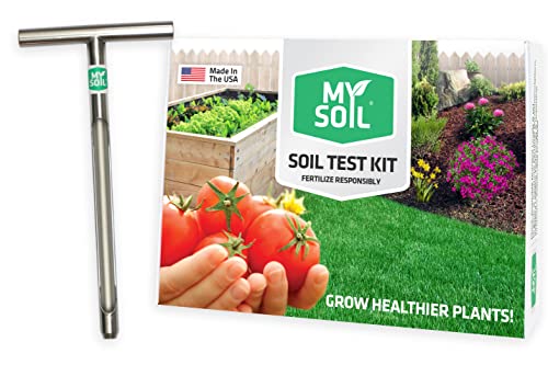 MySoil Test Kit Starter Pack, Unlock Your Lawn & Garden Potential, Complete & Accurate Nutrient and pH Analysis with Recommendations Tailored to Your Soil and Plant Needs | 1 Test Kit + 1 Soil Probe