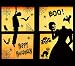 3omething New Halloween Window Clings Decorations –Spider Web Bat Black Cat Ghosts Party Haunted House Decal Supplies 53PCS