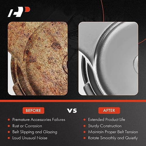 Image of A-Premium Belt Tensioner Assembly with Pulley Compatible with Honda Civic 2006-2011 1.3L, Replace# 31170RMX003