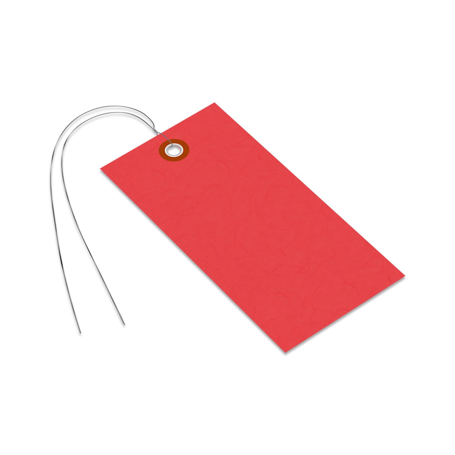 SmartSign Étiquettes d'expédition vierges rouges avec fil | 10,2 cm x 6,5 cm Tyvek, lot de 1000