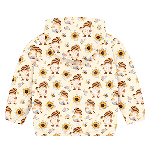 Jacket Baby Print Hooded Kids Toddler Zipper Windproof Coat Girls Autumn Girls Coat&jacket Toddler Quilted Jacket2