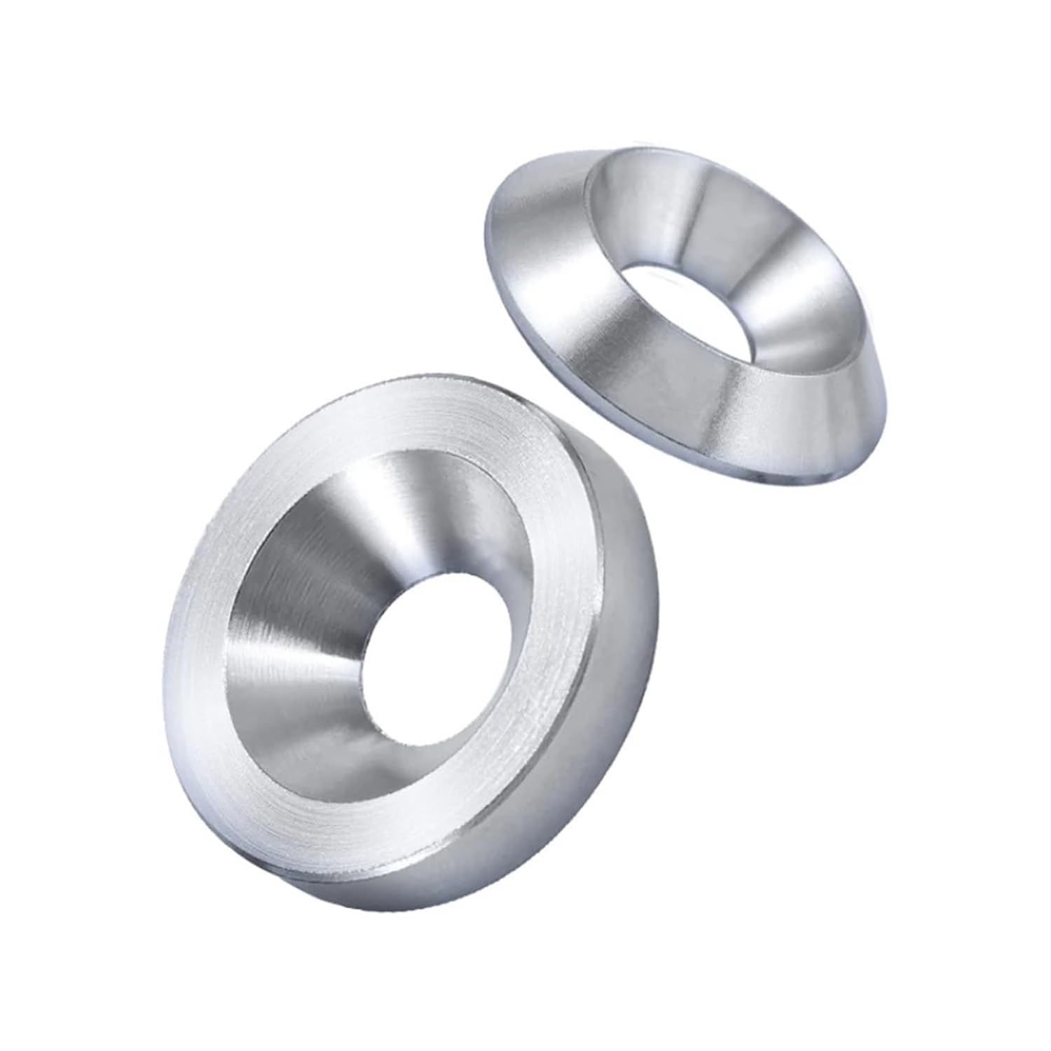 Nut,2Pcs M3 M4 M5 M6 M8 M10 304 Stainless Steel Tapered Gasket Countersunk Screw Tapered Gasket Solid Decorative Gasket(M6x18x4.0mm)