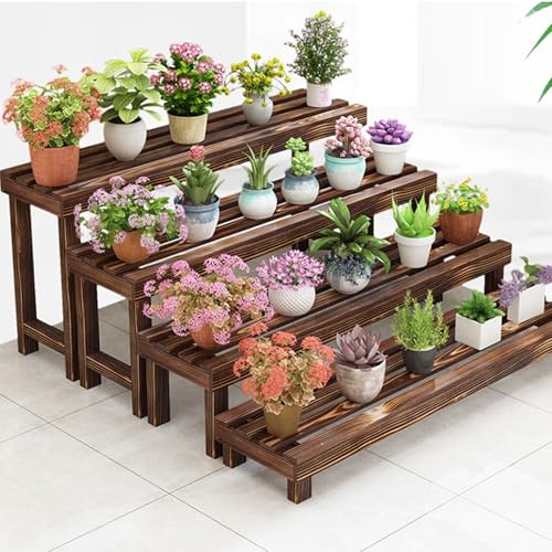 Support de pot de fleurs en bois pour optimiser l'espace du balcon - 3