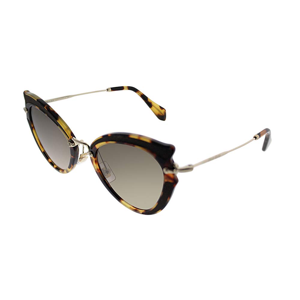 Miu Miu Woman Sunglasses Light Havana Frame Light Brown Grad