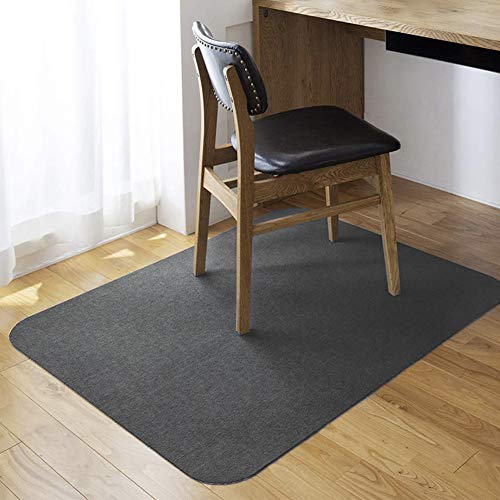 Sallous Chair Mat For Hard Floors, 1/6" Thick 63"X51" Desk Chair Mat For Hard Surface, Office Chair Mat For Hardwood Floor, Multi-Purpose Low-Pile Desk Rug For Home, Rolled Packaging, Dark Gray #TOP7