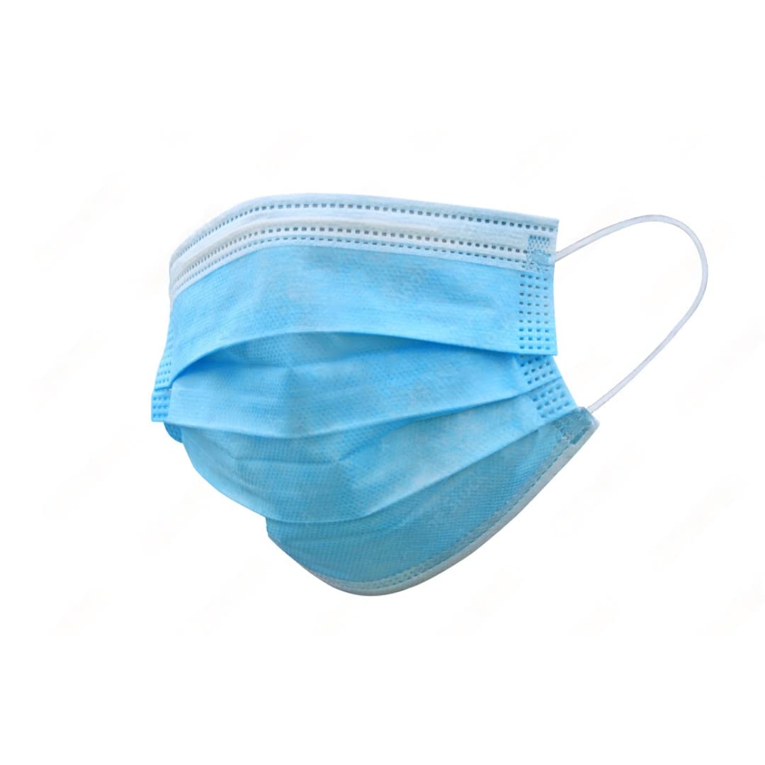 MAGICMED 3 Ply Disposable Face Mask with Nose Clip and Reusable Travel Pouch, Pack of 100, Blue - Nonwoven Fabric, Melt-Blown, Anti-Dust, Anti-Pollution, for Unisex Adults (B0BS6MBLWJ) Amazon Price History, Amazon Price Tracker