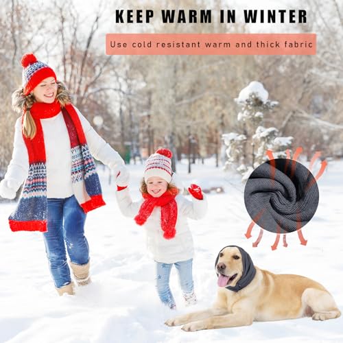 Dog Snood Ear Protectors Comfort Pet Ear Muffs Noise Protection Calming Hood Dog Neck and Ears Warmer Ear Covers for Anxiety Relief and Calming (Gray, S) - Image 3