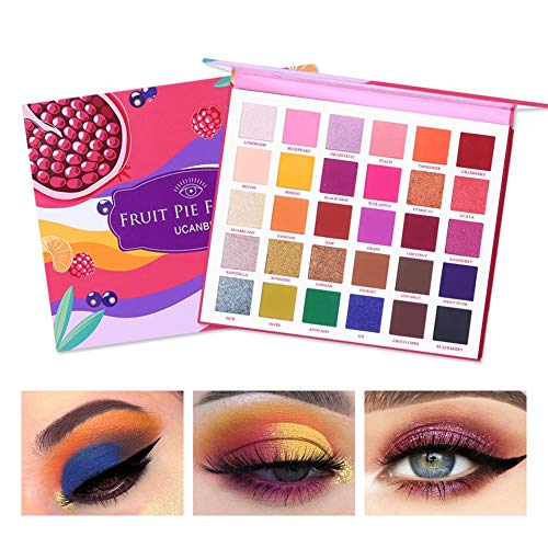 UCANBE Magic Magic Eye Shadow Palette 30 Color Matte Pigment Shimmer Glitter Makeup Eye Shadow - Nude Browm Peachy Pink Velvet Texture Easy to Mix Palette Long Lasting