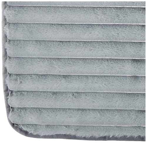 Image of Homerz Premium Rabbit Fur Sofa Cover with Anti-Skid Backing, Thick Soft Plush Fabric Sofa Stylish Protector for Living Room Furniture 20 mm, Piped Border (Grey, 2 pc Armrest, Armrest)