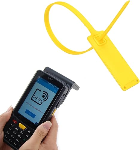 Etiquetas de sello de plástico UHF RFID de alta seguridad, sellos de seguridad de plástico numerados RFID anti manipulación sello de camión envío