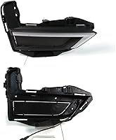 Vista 5 de BAKUGO 2 unids luz diurna niebla lámpara cubierta DRL luz de señal de giro para Nissan X-Trail Rogue 2017 2018 2019 2020