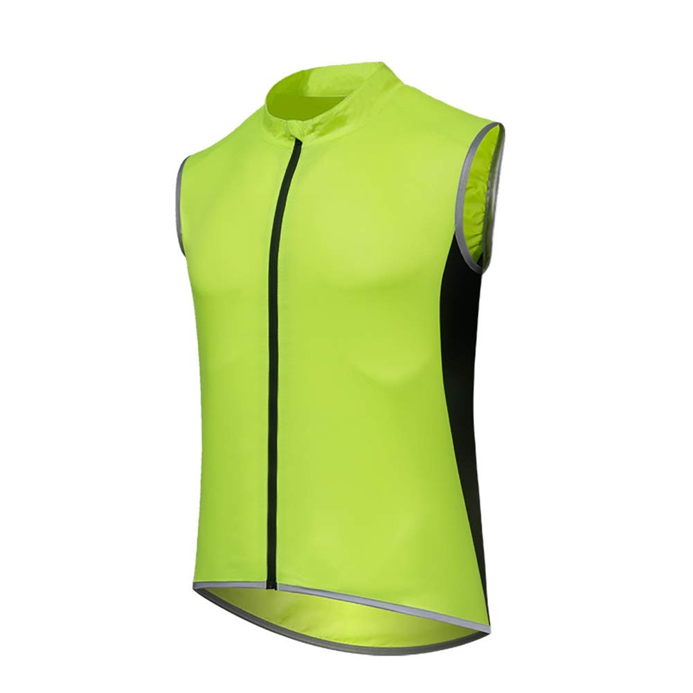 Kamizelka rowerowa bez rękawów, odblaskowa kamizelka górska, wodoodporna, lekka, odpowiednia do pracy, kolarstwo, motocykle (kolor : Zielony, Rozmiar : XXXL)