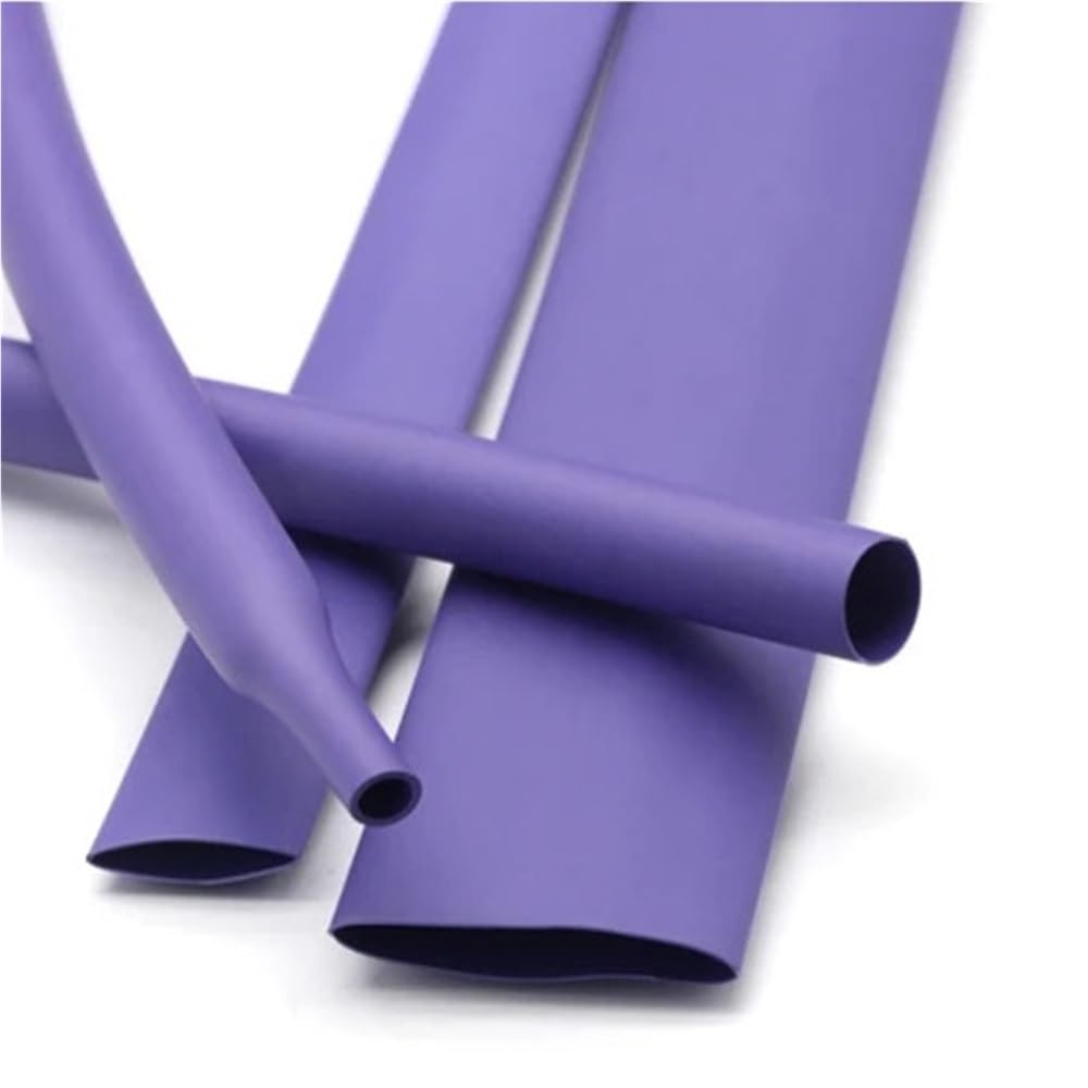 JWOO Guaina termorestringente Viola 2:1, Guaina termorestringente, Diametro 1 mm ~ 50 mm, Protezione for Cavi Fai da Te, for Riparazione Cavi(20MM*8 Meters)