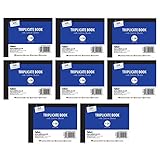 Half Size Triplicate Book| Numbered 1-50 Pages| Memo Pad Record Keeping Book Microperforated Pages (Triplicate Invoice Book/Pack of 8)