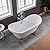 WOODBRIDGE BTA1540-B/N-Feet+B/NDrain Bathtub, Brushed Nickel