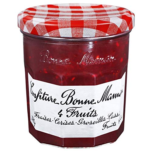 Bonne Maman mermelada, 4 frutas (fresas, cerezas, grosellas, grosellas negras) 370 g – Cuatro artículos