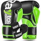 Raytos ボクシンググローブ マイクロファイバー革 通気性 キックボクシング トレーニンググローブ パンチンググローブ 総合 格闘技グローブ サンドバッグ ストレス発散 運動不足 子供 男女兼用