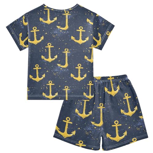 Anchor Pajama Set Pajamas Sleepwear Nightwear Loungewear Clothes Set B04048592