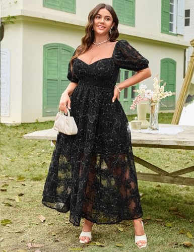Image of EYWOL Formal Wedding Guest Cocktail Floral Embroidered Dress M-3XL